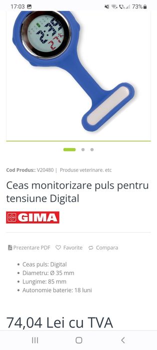 Vând ceas pentru cadre medicale și nu numai