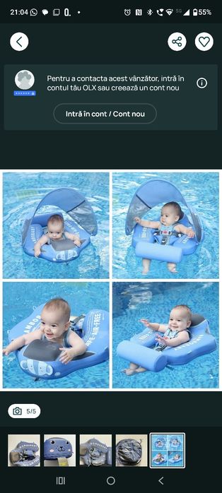 Colac de baie unisex pentru bebelusi si toddleri Mambo baby
