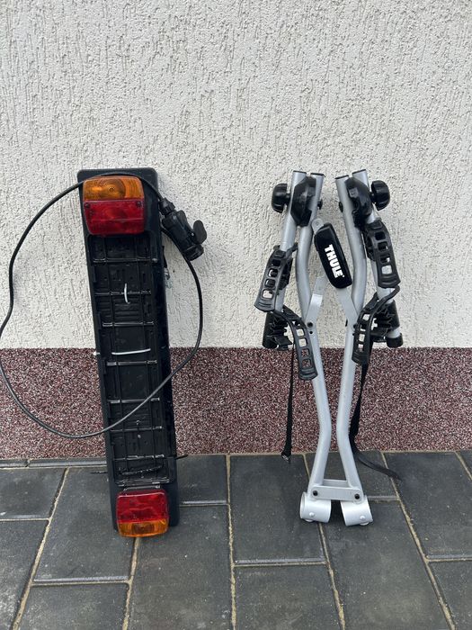 Suport pentru 2 biciclete, Thule Xpress 970 si suport numar cu lumini