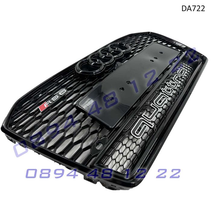 Предна RS решетка Audi A6 C7 RS6 15-17 Пчелна пита черна грил ауди а6