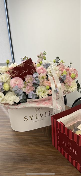 Букет на карзинке