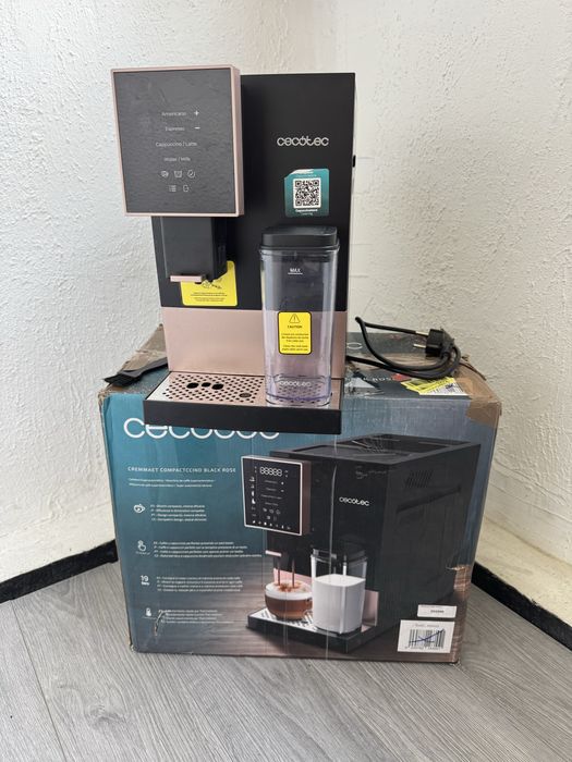 Кафеавтомат Cecotec Cremmaet Compactccino Black Rose, Кафемашина, 1350W, 19 бара!