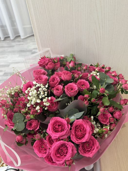 Цветы, кустовые розы