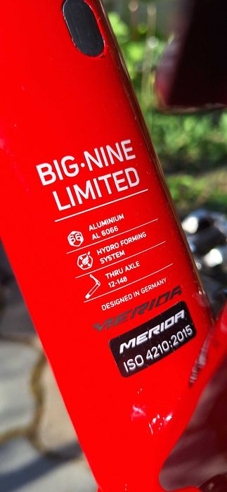 Bicicleta MTB Merida Big Nine Limited, Mărime M, aluminiu lite