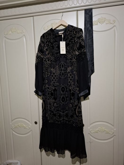 Платье , чистый памбарх , с нежным ремнём