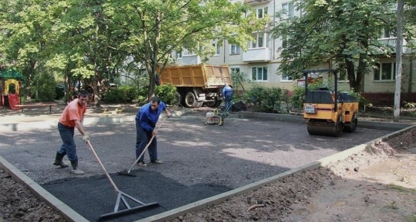 Благаустройство, асфальтирование, строительно-монтажные работы