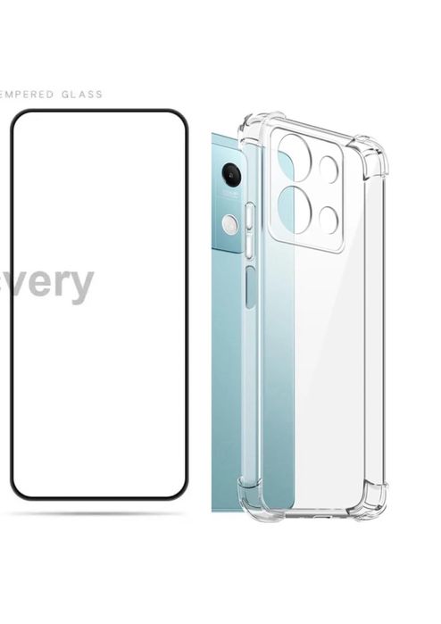 Husa Silicon Anti Soc+Folie Sticla Xiaomi Redmi 13C/13T/13/13 PRO 5G