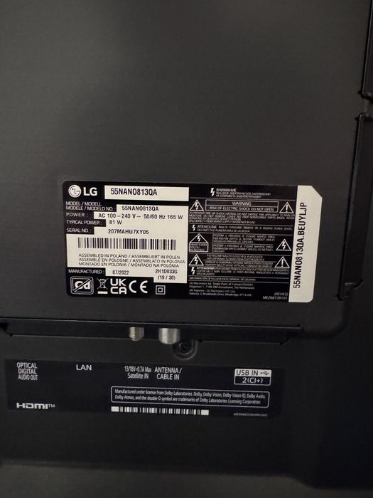 Tv LG smart 139 cm estetic 10/10. Compatibil Amazon Alexa si IOS Siri