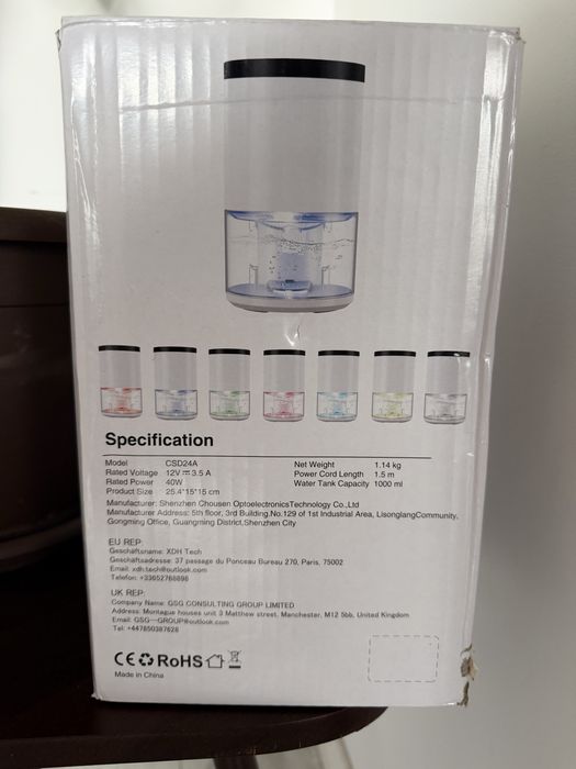 Dezumidificator gabless CAD24A cu lumini