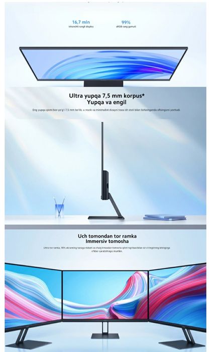 Redmi Monitor A24 100Hz yangi karobka