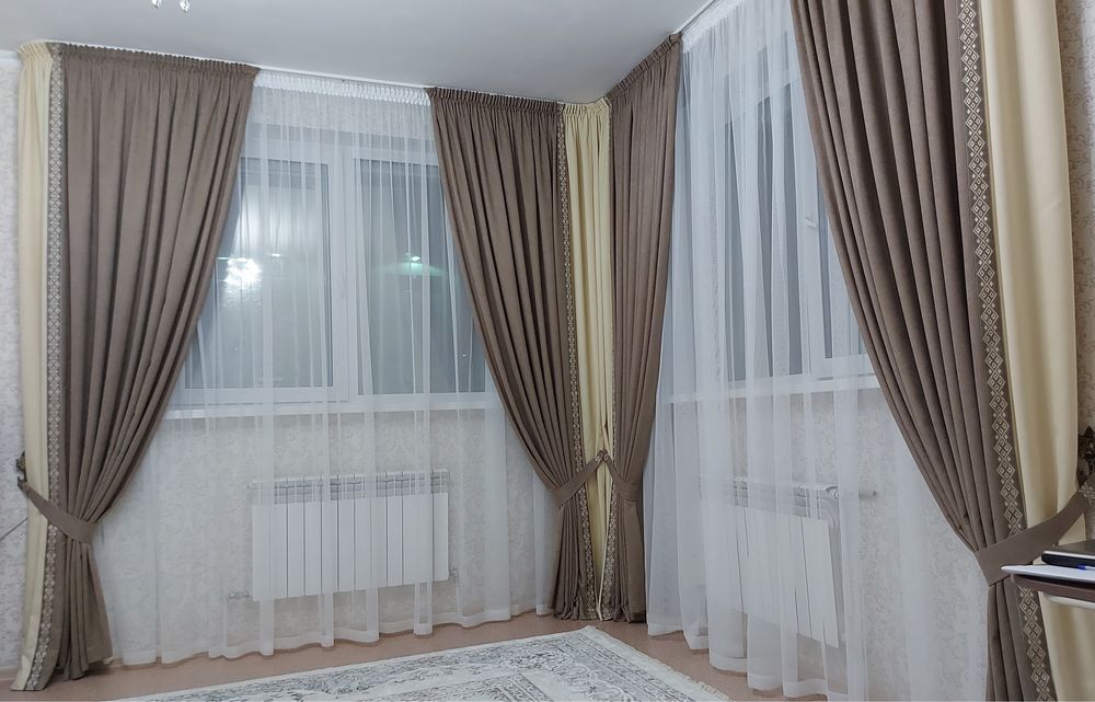 Красивые шторы на два окна