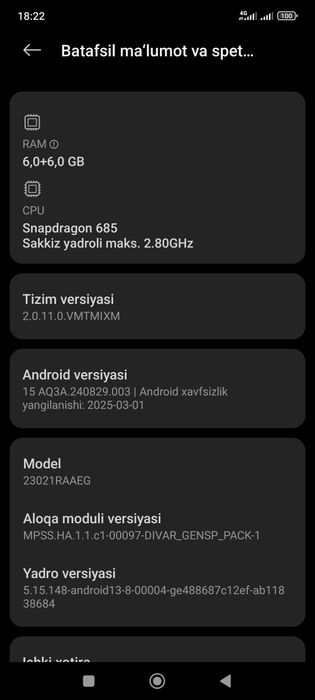 Redmi not 12 A 6+6 .128gb