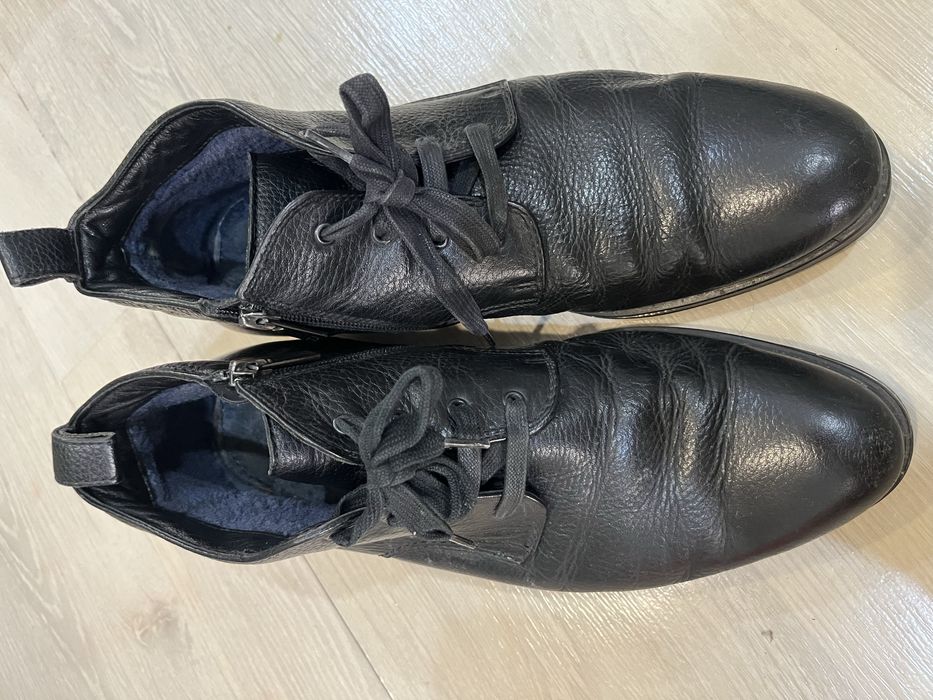 Кожаные сапоги мужские