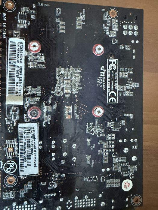 Видео карта Palit GTX650 128bit