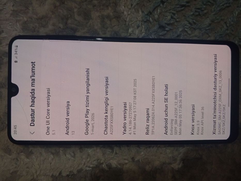 Samsung galaxy a22 4ga 64 xotira