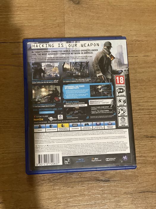 Продавам две игри за PlayStation 4: Watch Dogs и Fifa 18