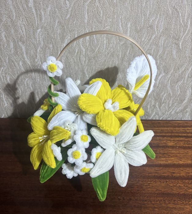 Букет из пушистой проволоки