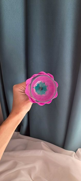 Чаша за вино ,ръчно декорирана с полимерна глина.