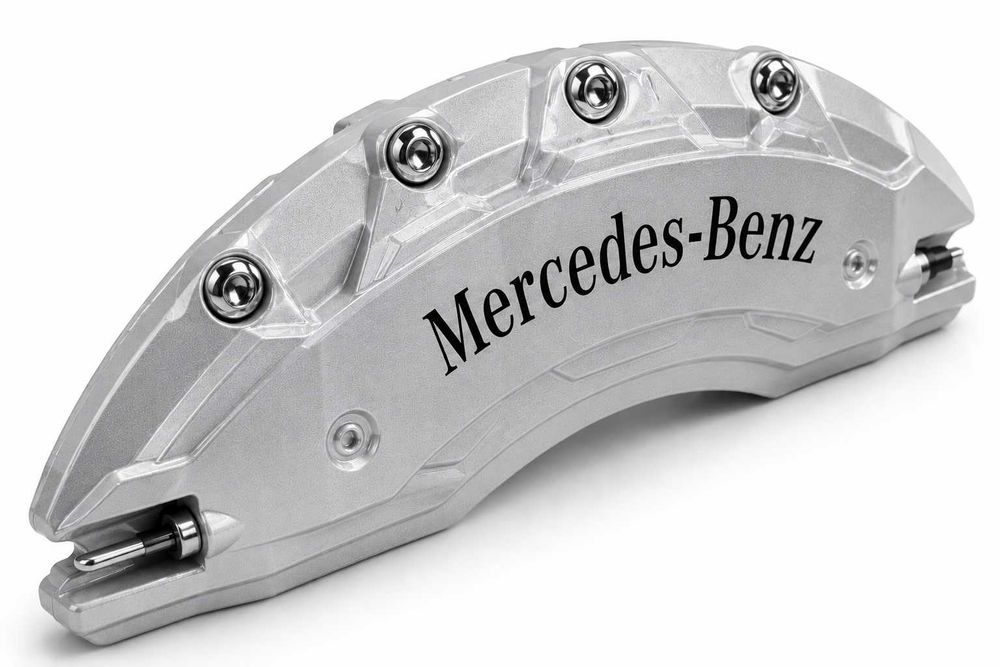 Метални капаци за спирачни апарати Mercedes-Benz – 4 броя, сребрист цвят