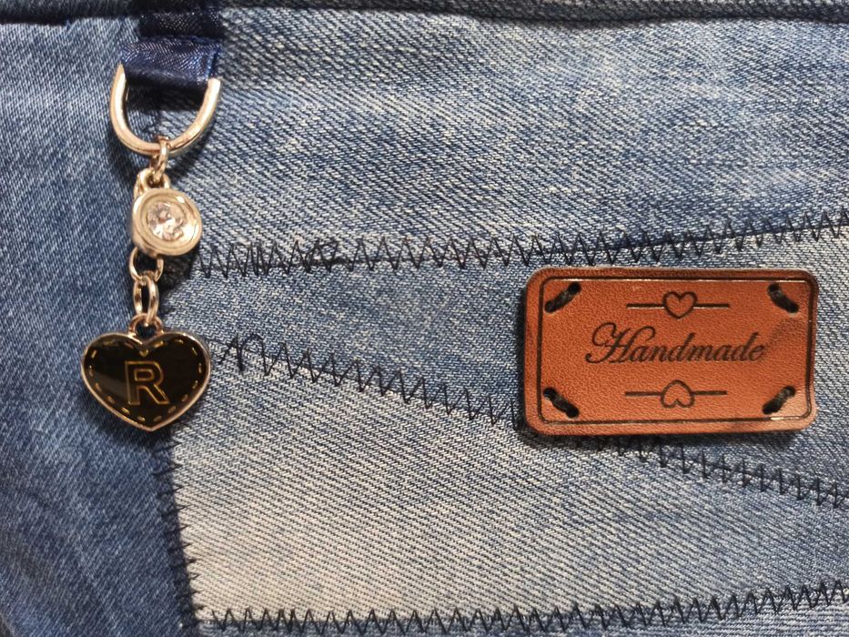 Ръчно изработена малка дънкова чанта