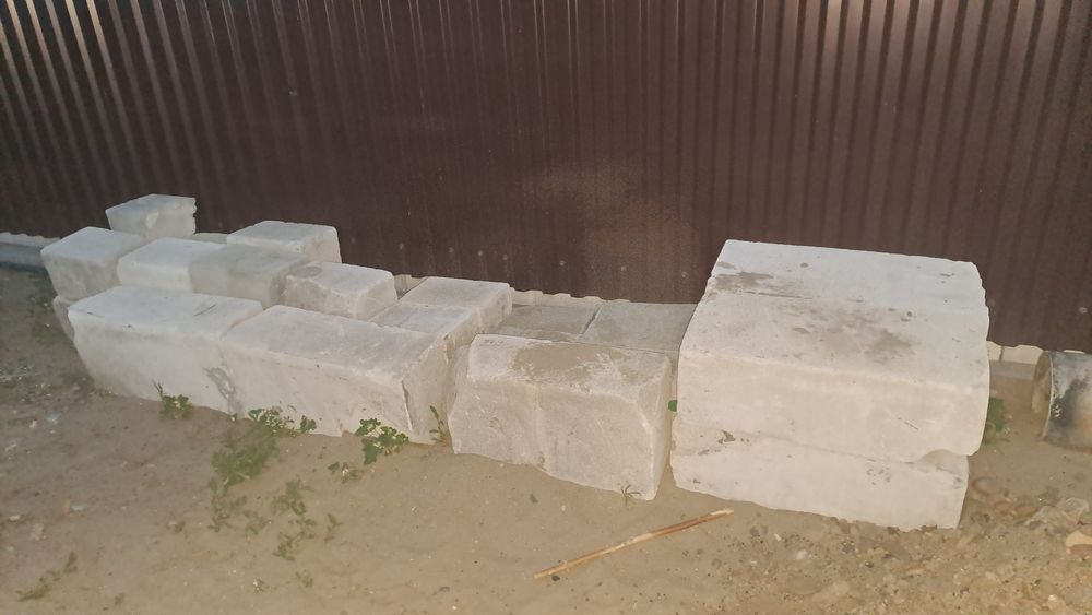 Отдам бесплатно газоблоки остатки