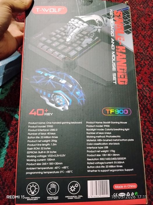 Klavyatura mishka noutbuk planshet telefonlarga ulab o'ynashga yaxshi