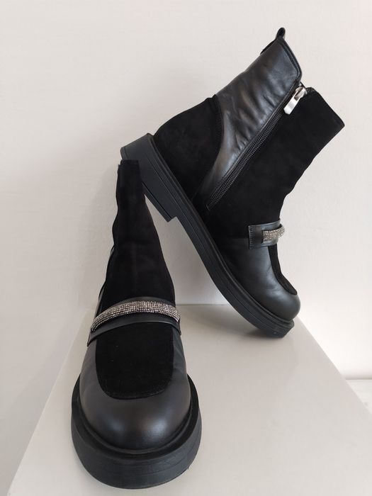 Дамски боти естествена кожа 39 номер