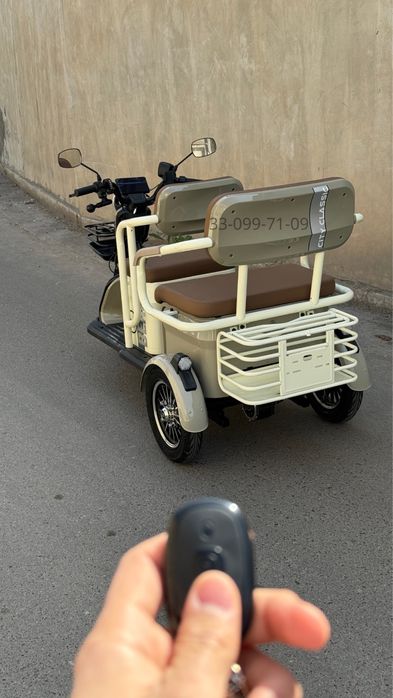 Семейный трицикл рикша X6 800W для семьи и закупок | Новое в упаковке!