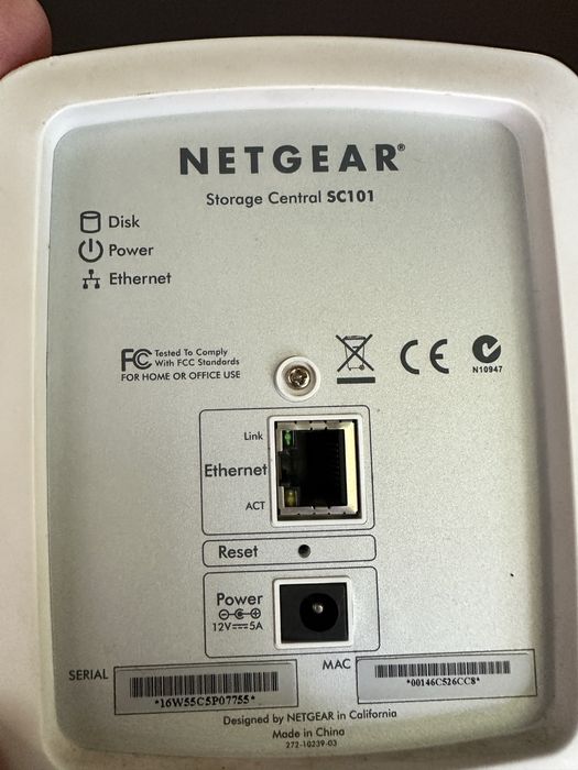 Мрежови диск NAS storage central NETGEAR SC101, до 2xHDD