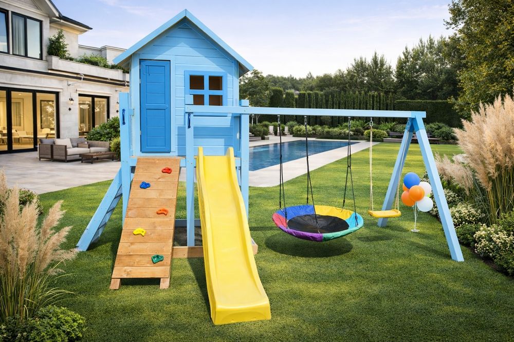 Loc de joaca copii, leagăn, escalada, tobogan STOC 2026