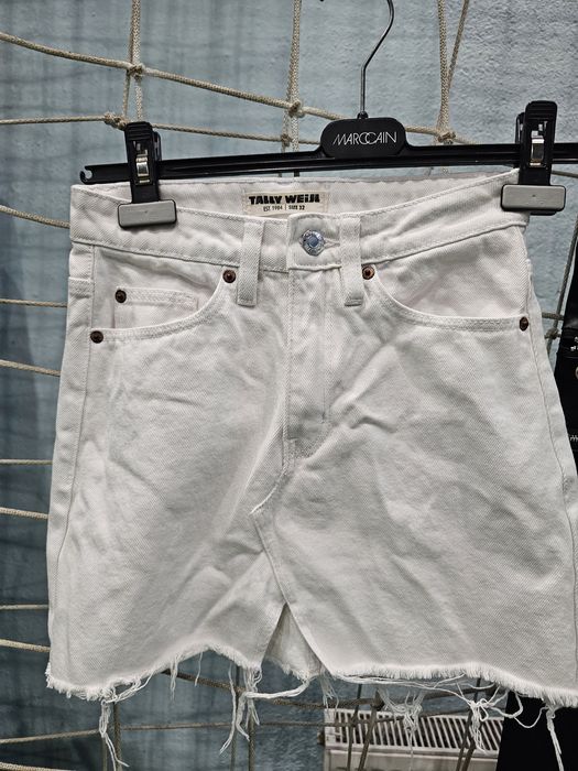 Fusta denim alba Pimkie