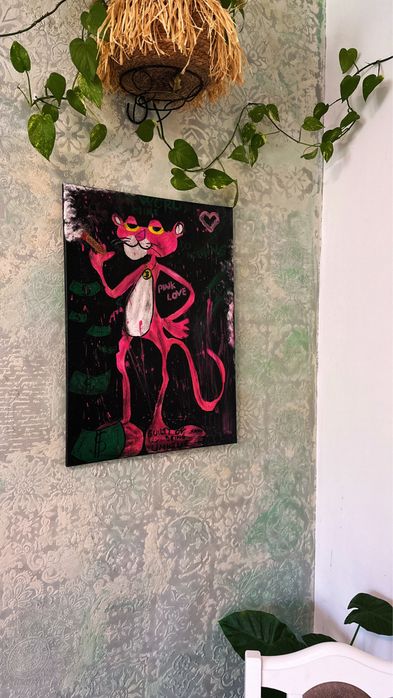 Pink love popart unicat