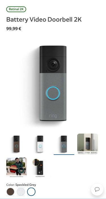 Видео Звънец Ring video doorbell 2K