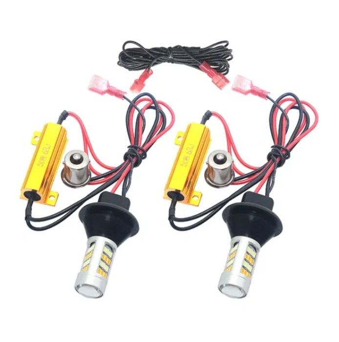 DRL LED Дневни светлини мигач комбинирани универсални лед крушки мигач