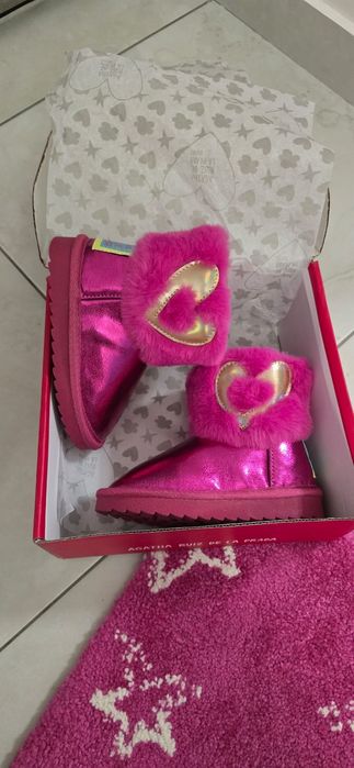 Ghete îmblănite fete fuchsia mărimea 25 (interior 13,8 cm)