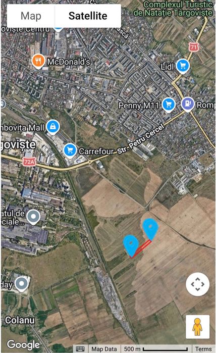SCHIMB CU AUTO Teren Extravilan 7584mp La Parapet Mall Dambovita