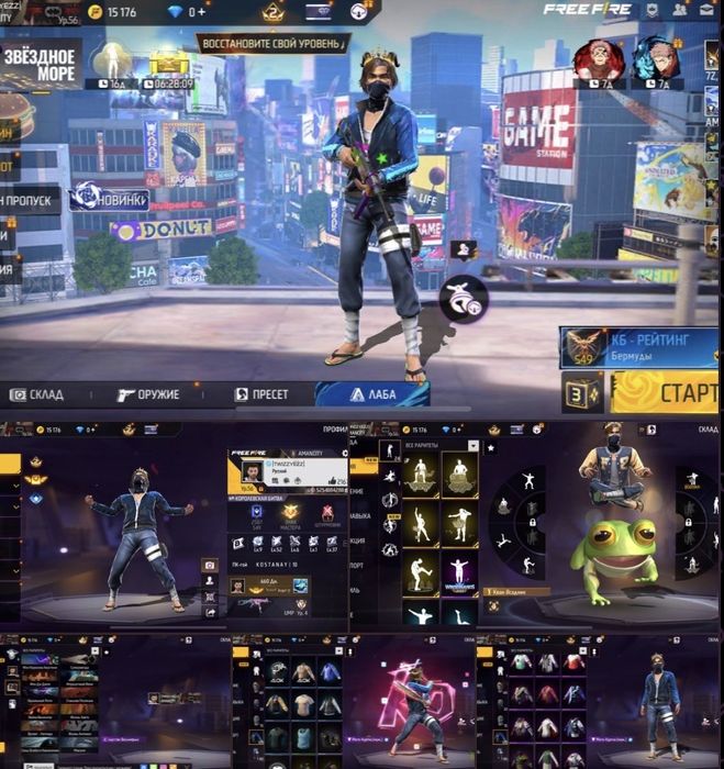 Продаю,аккаунт фрифаер цена:5000тг