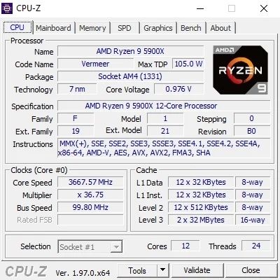 Процессор AMD 5900X OEM б/у