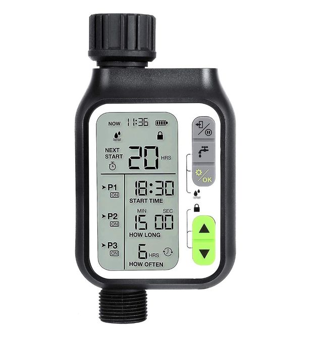 Programator pentru irigare/udare, Vaxiuja, IPX5 rezistent la apa, LCD,