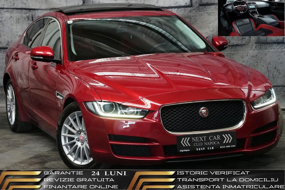 Jaguar XE GARANTIE 24 LUNI*RATE*180Cp*Automata*Piele Bicolora*Trapa*Bixenon*Full