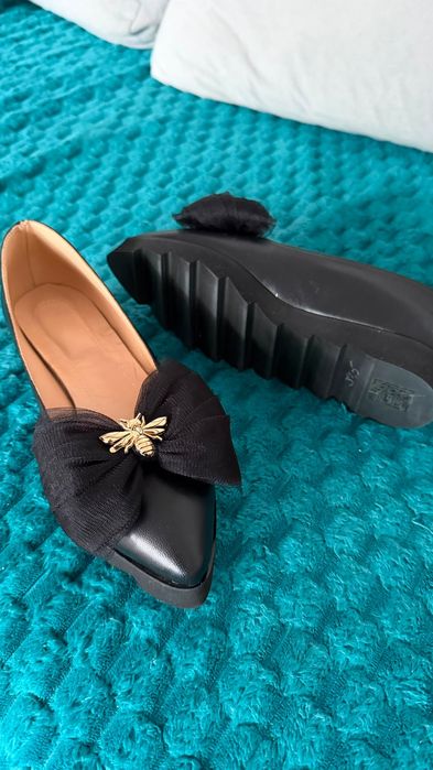 Pantofi dama mărimea 34,5 Lola Shoes 22 cm negru NOU