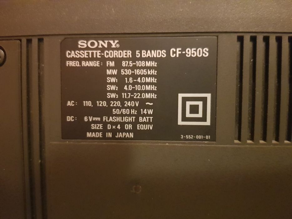 SONY Радио касетофон CF-950S