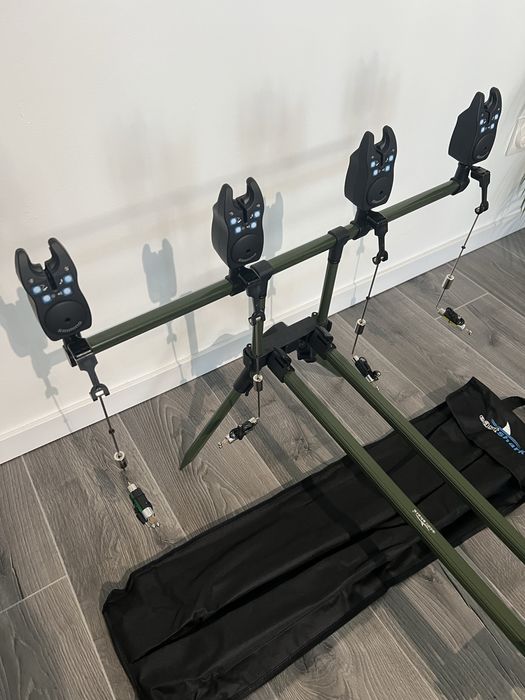 Set Rod Pod 4 posturi EastShark + Set 4 Senzori SAIMINO + 4 Swingheri