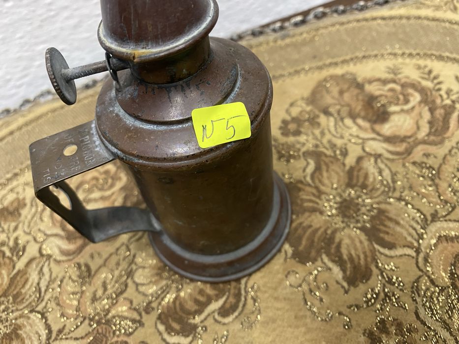 Френска газена лампа от месинг 1890–1910 Франция