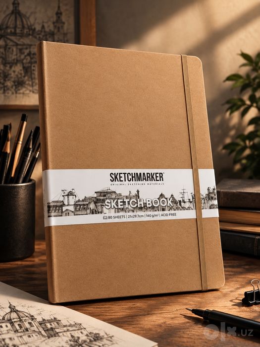Скетчбук SKETCHMARKER для рисования. А4. 80 листов.
