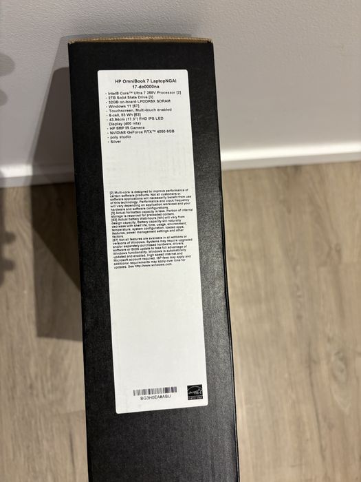 HP OmniBook 7, 17 inch, touchscreen, ultra 7,SIGILAT, RTX nvidia 4050