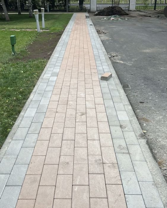 Благоустройство паребрики бардюры