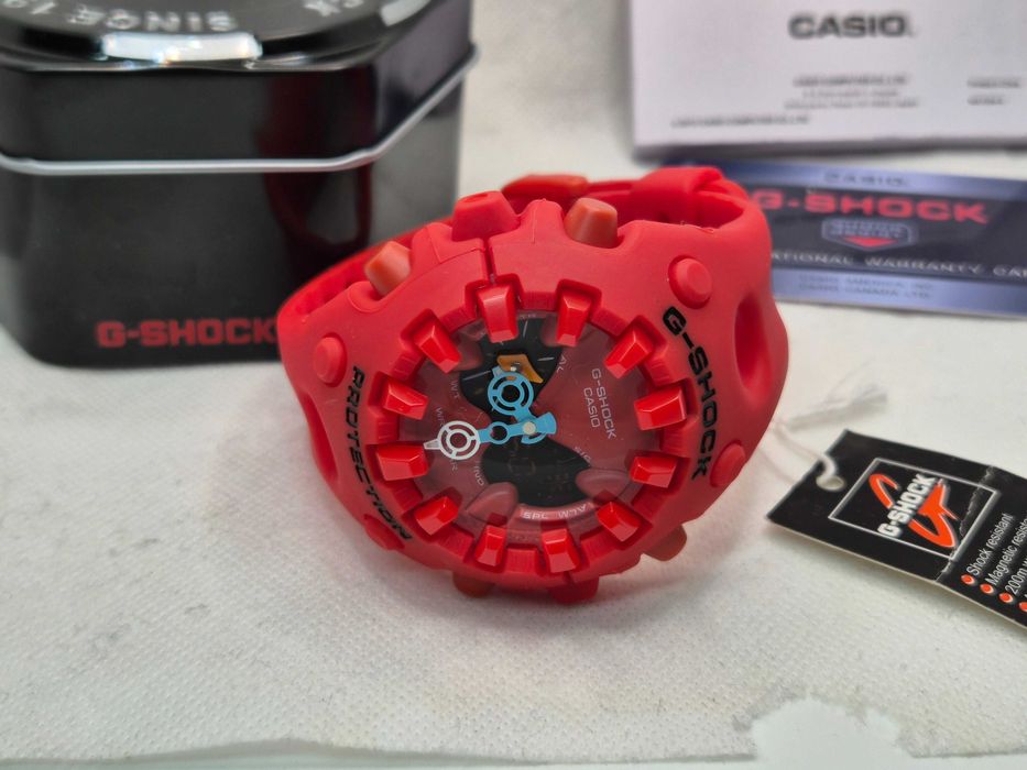 Ceas Sport Casio g shock GA-V01-AER rosu, Nou,Garantie 2 ani