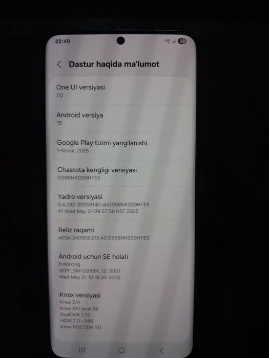 Samsung S21 ultra 256lik K/HA 1 Sim