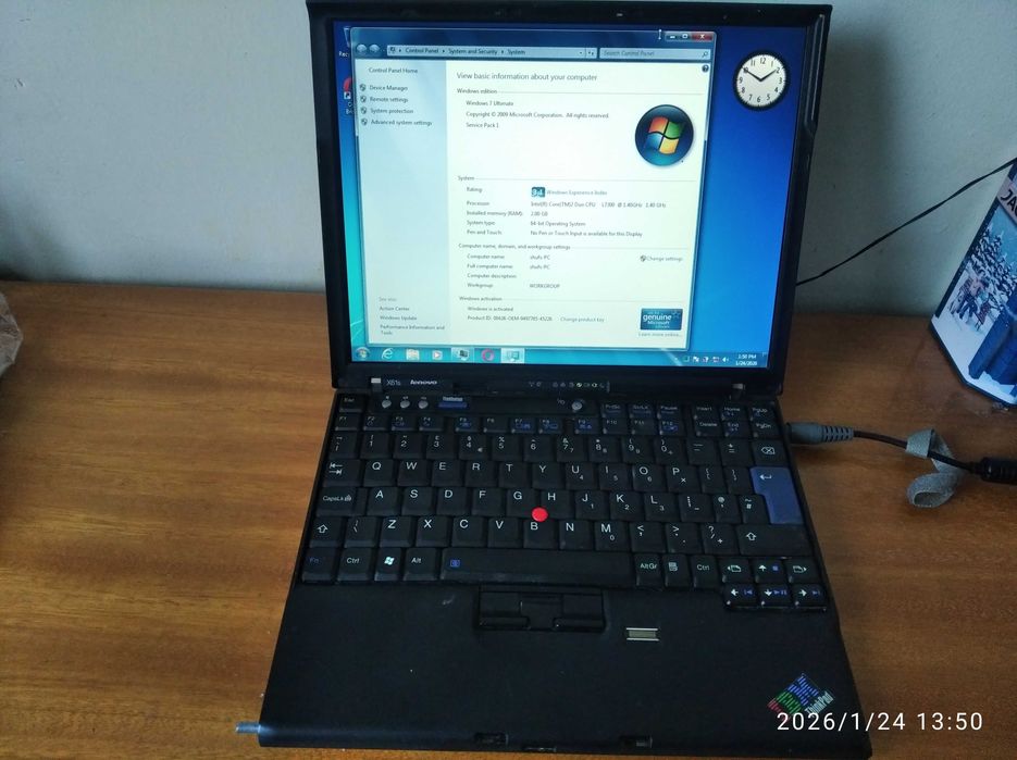 Lenovo x61s core2duo 1.4ghz